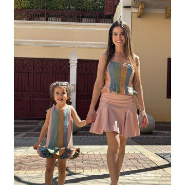 The Freesia Dress with Mixed Colors