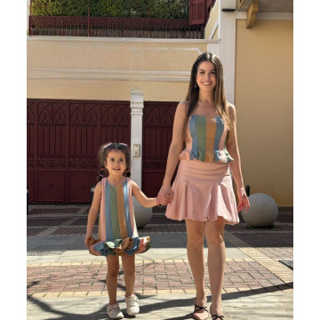 The Freesia Dress with Mixed Colors