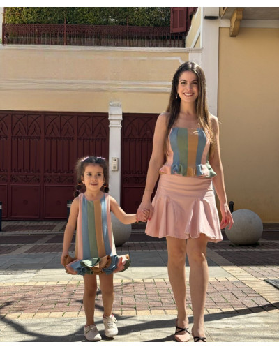 The Freesia Dress with Mixed Colors